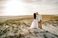 A-line V-neck Chiffon Sweep Train Wedding Dresses With Split Front