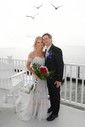 Sheath/Column Sweetheart Lace Sweep Train Wedding Dresses