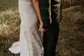 Sheath/Column Sweetheart Lace Sweep Train Wedding Dresses