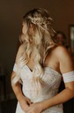 Sheath/Column Sweetheart Lace Sweep Train Wedding Dresses