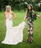 Trumpet/Mermaid V-neck Lace Court Train Wedding Dresses With Pockets