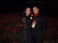 Ball Gown Illusion Lace Satin Long Sleeves Two Piece Prom Dresses