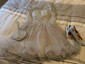 Ball Gown Scoop Neck Tulle Cut Out Prom Dresses With Appliques