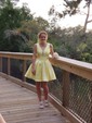 A-line V-neck Satin Short/Mini Short Prom Dresses