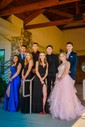 A-line Scoop Neck Satin Prom Dresses With Ruched