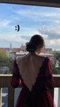 Ball Gown V-neck Backless Tulle Prom Dresses With Appliques