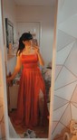 A-line Scoop Neck Satin Prom Dresses With Ruched