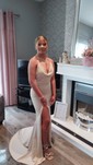 Mermaid Cowl Neck Stretch Crepe Backless Prom Dresses