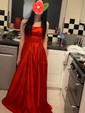 Ball Gown/Princess Floor-length Square Neckline Satin Beading Prom Dresses