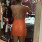 One-Shoulder Sequin Bodycon Homecoming Dresses