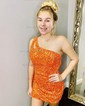 One-Shoulder Sequin Bodycon Homecoming Dresses