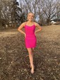Square Neck Jersey Bodycon Homecoming Dresses With Beading