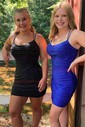 Square Neck Jersey Bodycon Homecoming Dresses With Beading