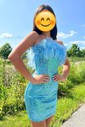 Sparkly Blue Bodycon Sequin One Shoulder Homecoming Dresses
