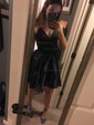 Elegant Skater Satin V-neck Ruched Homecoming Dresses