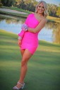 Elegant Bodycon Jersey One Shoulder Homecoming Dresses