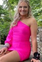 Elegant Bodycon Jersey One Shoulder Homecoming Dresses