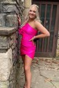 Elegant Bodycon Jersey One Shoulder Homecoming Dresses
