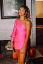Elegant Bodycon Jersey One Shoulder Homecoming Dresses