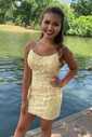 Elegant Bodycon Square Neck Lace-Up Homecoming Dresses