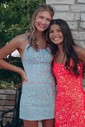 Elegant Bodycon Square Neck Lace-Up Homecoming Dresses