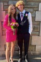 Elegant Fuchsia Bodycon Sequin One Shoulder Homecoming Dresses
