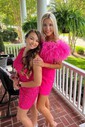 Sparkly Fuchsia Bodycon Sequin One Shoulder Homecoming Dresses