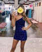 Sparkly Fuchsia Bodycon Sequin One Shoulder Homecoming Dresses