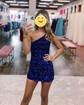 One Shoulder Sequin Bodycon Mini Dress