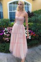 Ball Gown Sweetheart Tulle Prom Dresses With Ruched