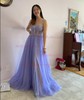 Ball Gown Sweetheart Tulle Corset Prom Dresses With Appliques