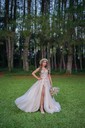 Ball Gown/Princess Sweep Train One Shoulder Tulle Flower(s) Prom Dresses