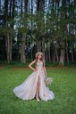 Ball Gown One Shoulder Tulle 3D Floral Prom Dresses