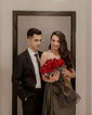 Sheath/Column Off-the-shoulder Satin Prom Dresses With Ruched