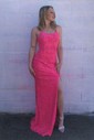 Sheath/Column Scoop Neck Sparkly Velvet Sequin Prom Dresses