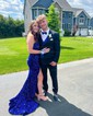Sheath/Column Strapless Sparkly Velvet Sequin Prom Dresses