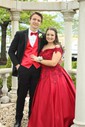 Ball Gown/Princess Sweep Train Off-the-shoulder Satin Beading Prom Dresses