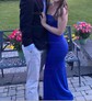 Red Sheath/Column Square Neck Satin Prom Dresses With Floor-length