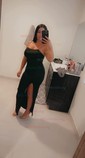 Red Sheath/Column Square Neck Satin Prom Dresses With Floor-length