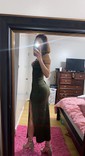 Red Sheath/Column Square Neck Satin Prom Dresses With Floor-length
