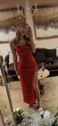Red Sheath/Column Square Neck Satin Prom Dresses With Floor-length