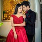 Ball Gown Off-the-shoulder Satin Prom Dresses With Appliques