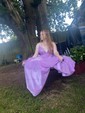 Ball Gown V-neck Glitter Floor-length Prom Dresses