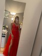 A-line V-neck Floor-length Tulle Prom Dresses With Appliques