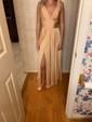 Sky Blue A-line V-neck Jersey Prom Dresses With Ruched