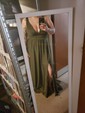 Sky Blue A-line V-neck Jersey Prom Dresses With Ruched