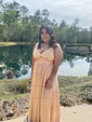 Sky Blue A-line V-neck Jersey Prom Dresses With Ruched