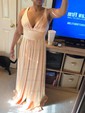 Sky Blue A-line V-neck Jersey Prom Dresses With Ruched