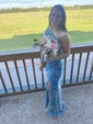 Sheath/Column One Shoulder Sparkly Velvet Sequin Prom Dresses