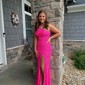 Sheath/Column One Shoulder Sparkly Velvet Sequin Prom Dresses